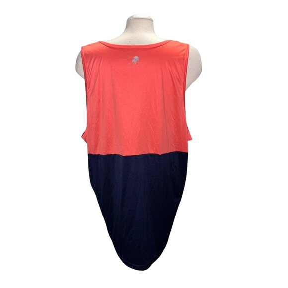 Trunks Surf & Swim Co Colorblock Sleeveless Tank Top XXL Men Coral & Navy Polyes - Picture 2 of 10